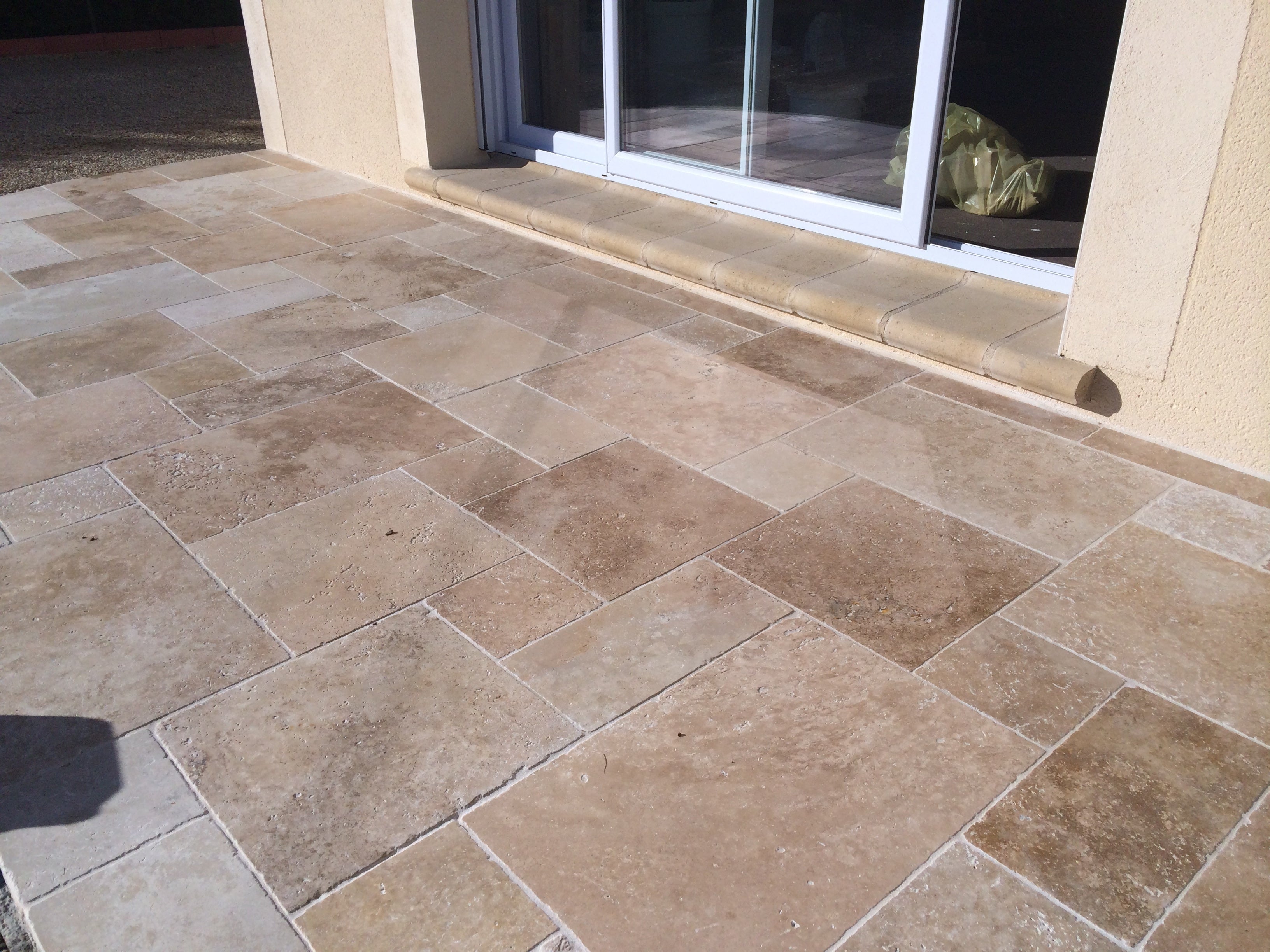 TRAVERTIN STANDARD MIX, (1er choix mix), pierre naturelle 40,6 X 61 EP 1,2cm intérieur/exterieure - PATTOM LIVRAISON PREMIUM CHARIOT EMBARQUÉ - 8