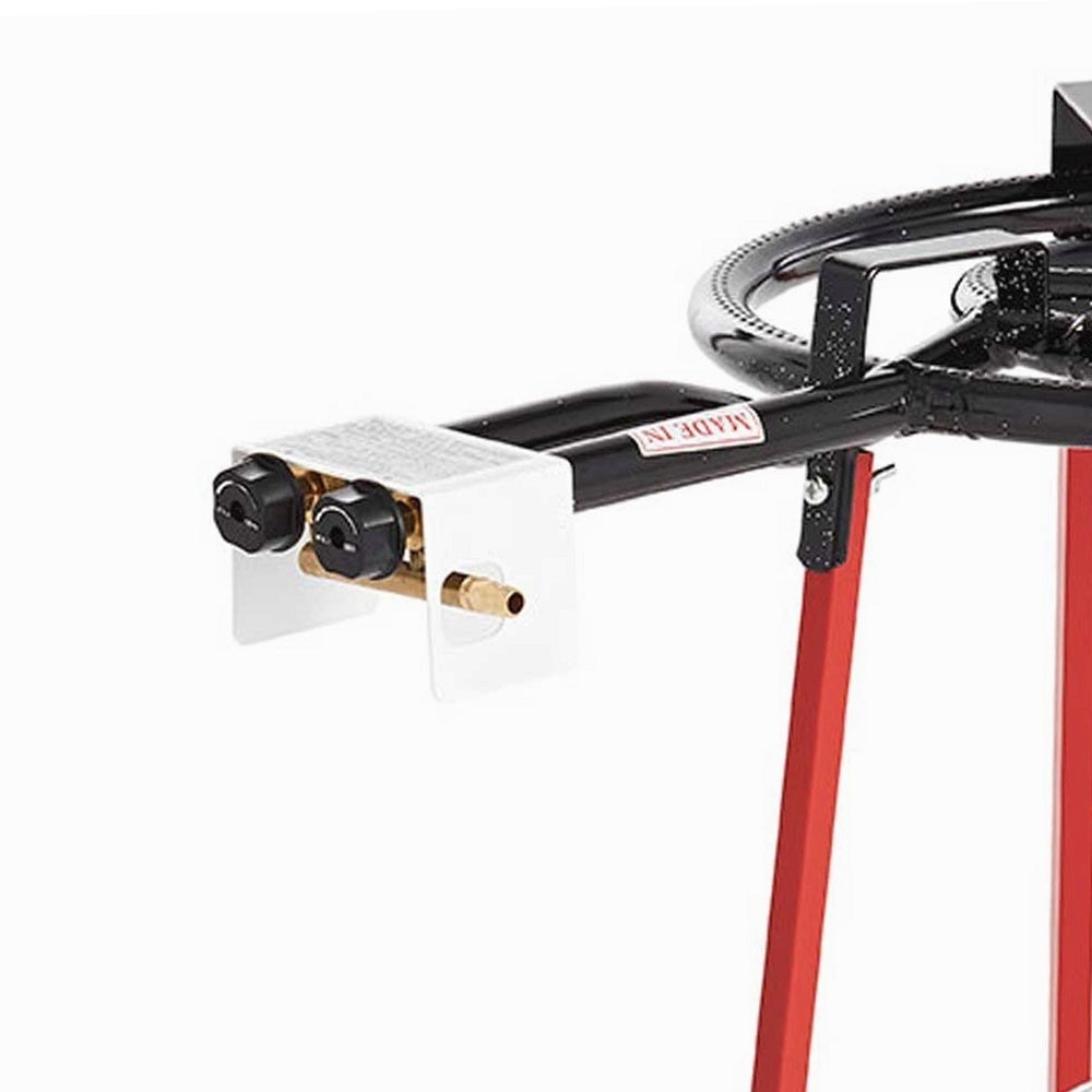 BRUCIATORE A GAS DA 400 MM + PIEDINI QUADRATI + PIANO COTTURA IN ACCIAIO LUCIDO DA 46 CM - 4
