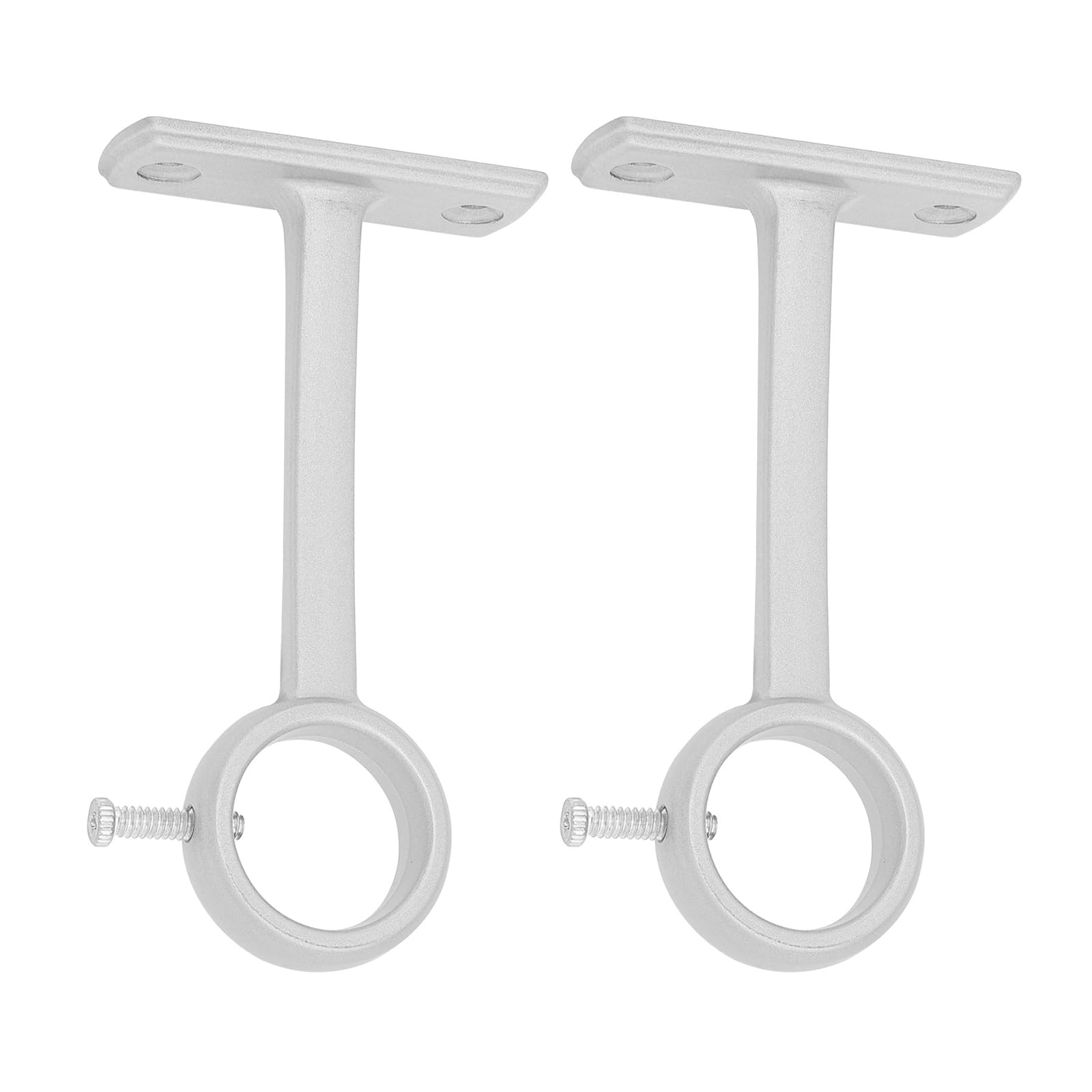 4 Supporti Regolabili Per Aste Tenda Da Soffitto - In Lega Alluminio, Per Aste Da 23 A 28 Mm, Neri