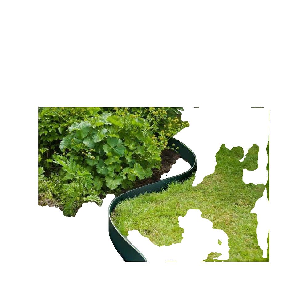 Borde de jardín de polietileno reciclado Gris - Altura 15 cm x 10 m - 2
