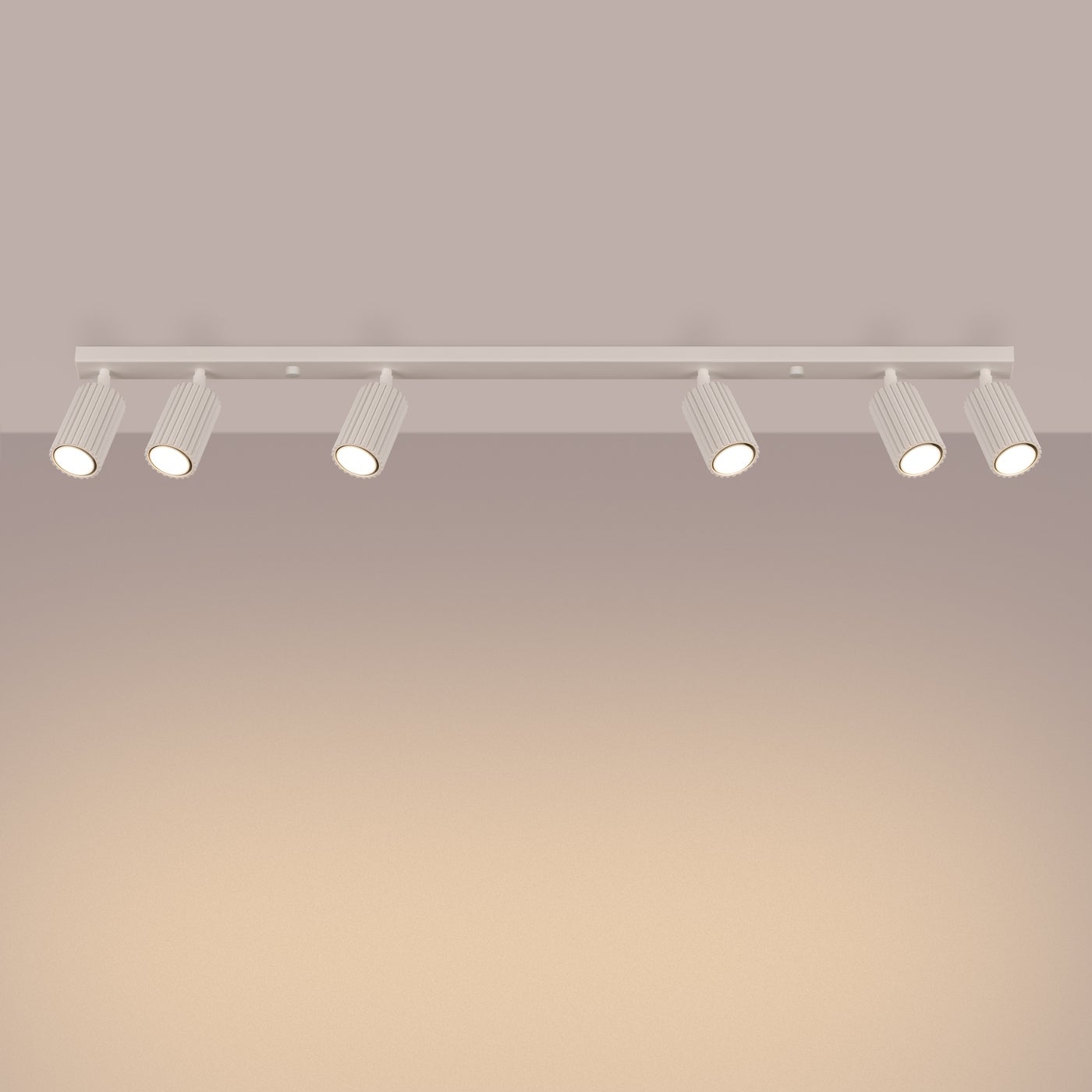 Plafon GLOOW 6L beżowy LED 3000K - 117x6.5x16.5cm Sollux