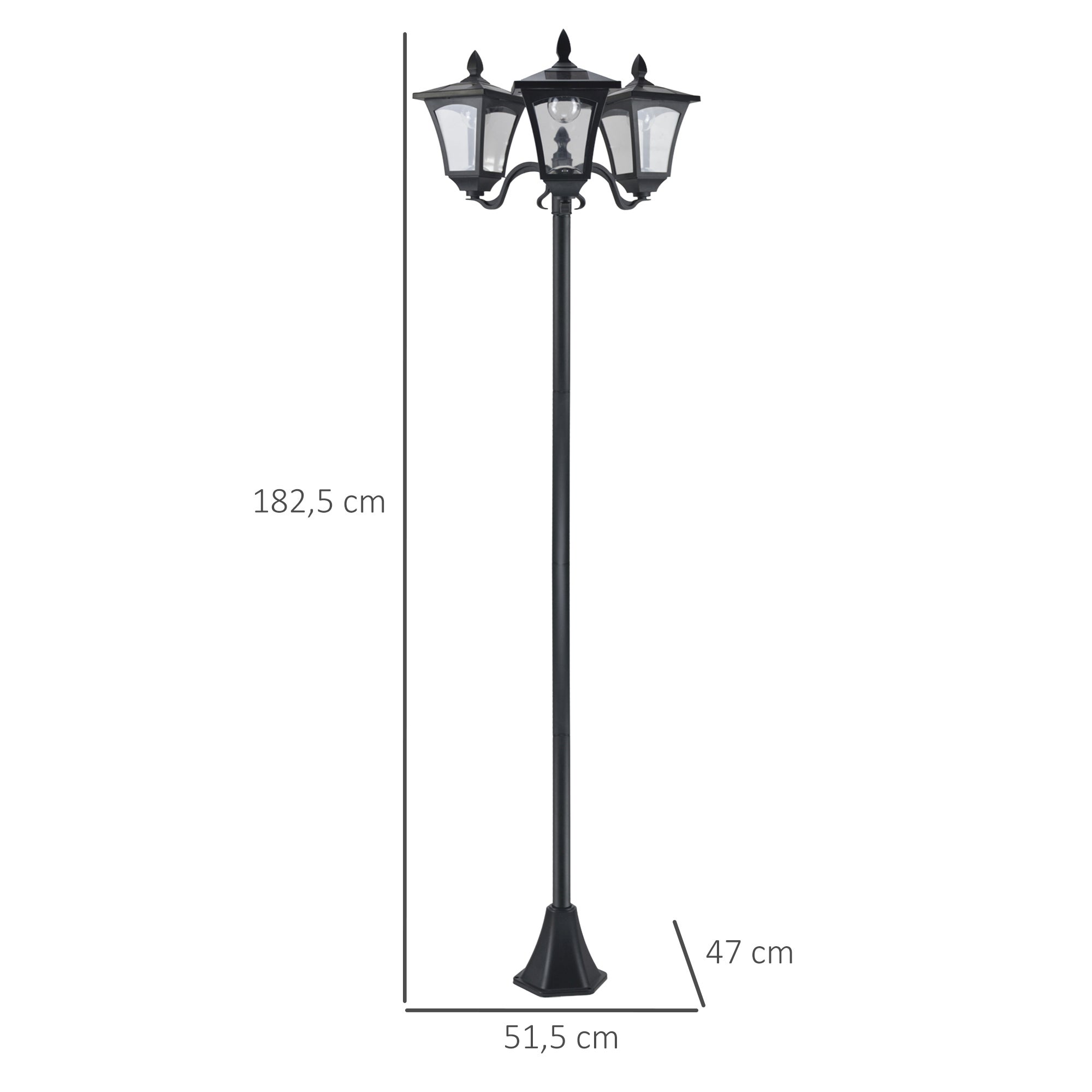 Lampadaire Acier Outsunny - 3