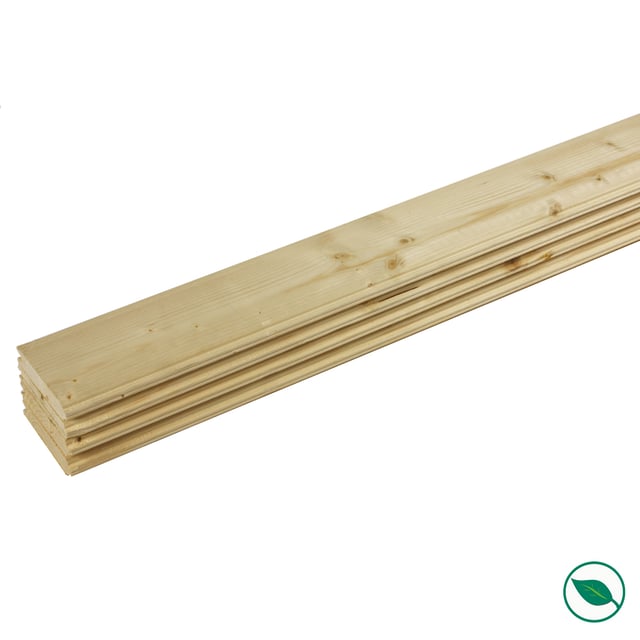 Lot de 4 lames lames à volet sapin rabotés 2400 x 90 x 26 mm - PEFC 70%