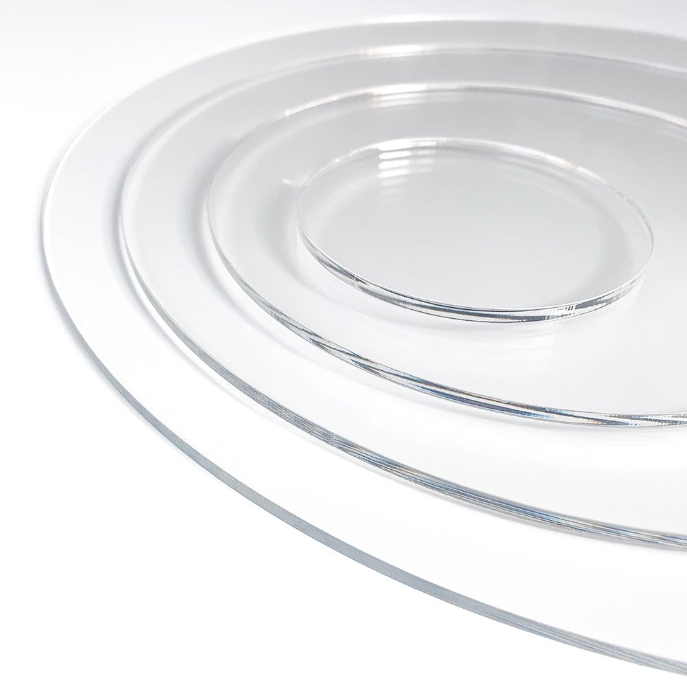 Rond verre acrylique transparent 1 mm - Diamètre 70 cm (700 mm) - Disque verre synthétique - Plaque PMMA XT - 2