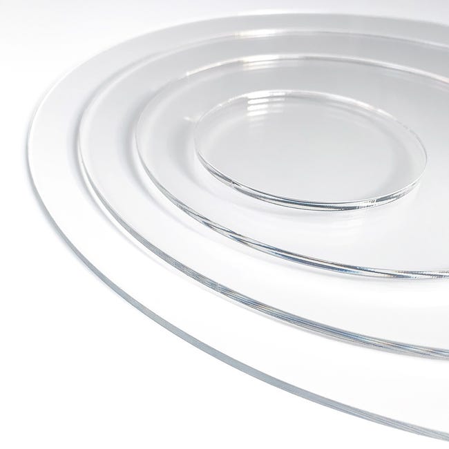 Lot de 12 disques ronds en acrylique transparent de 10 et 15 cm de diamètre - Feuilles épaisses en acrylique transparent pour cadre photo, peinture Lot de 12 disques ronds en acrylique transparent de 10 et 15 cm de diamètre - Feuilles épaisses en acrylique transparent pour cadre photo, peinture