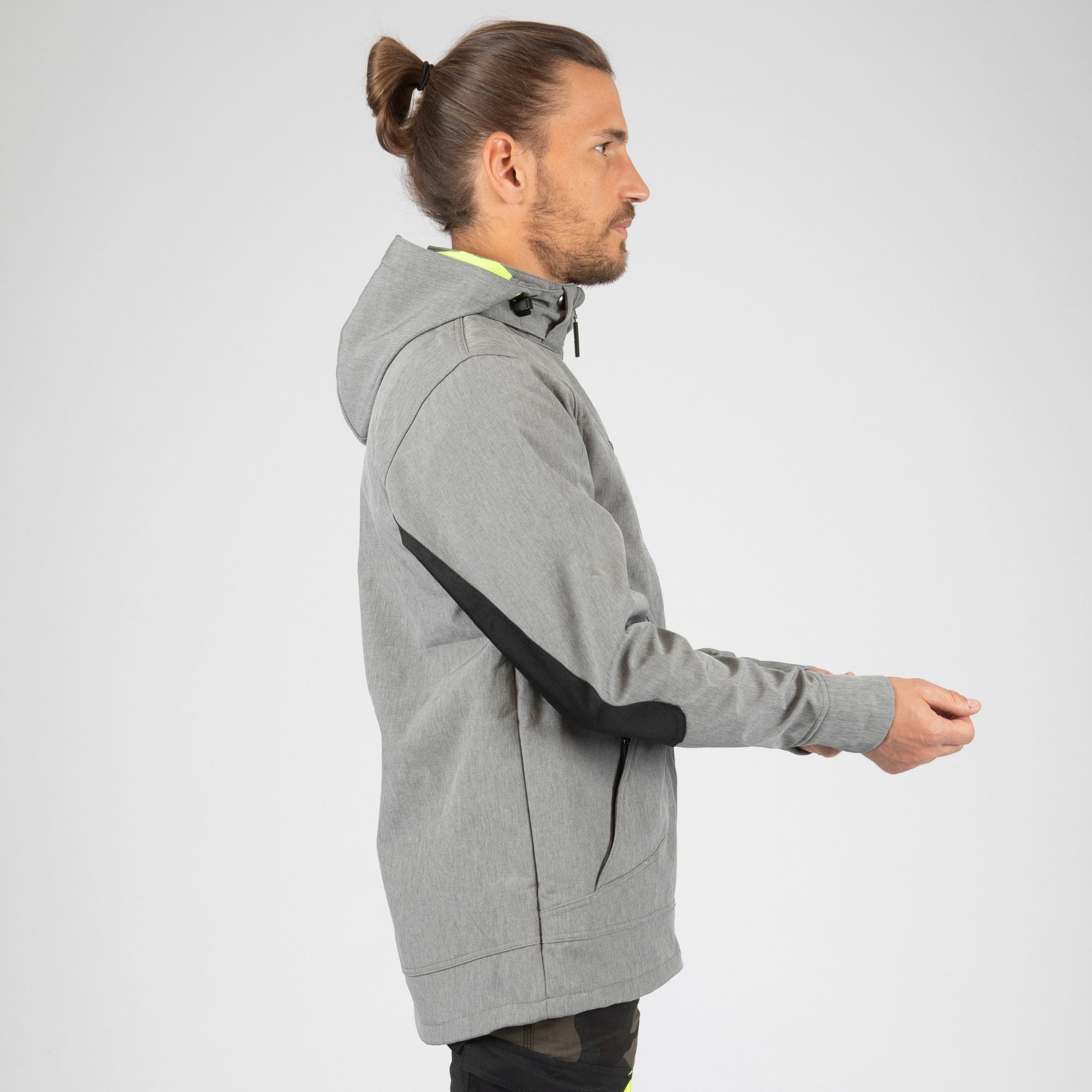 BOREL - BLOUSON DE TRAVAIL EN SOFTSHELL - 1511 Gris chiné , Jaune fluo 3XL - 4