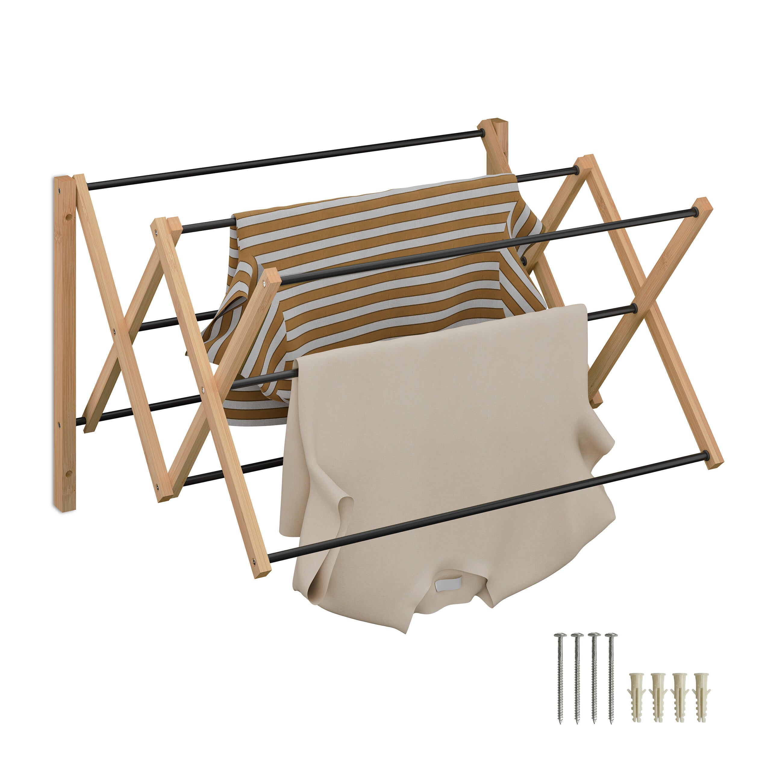 Promo Étendoir Extensible En Bambou - chez b&m
