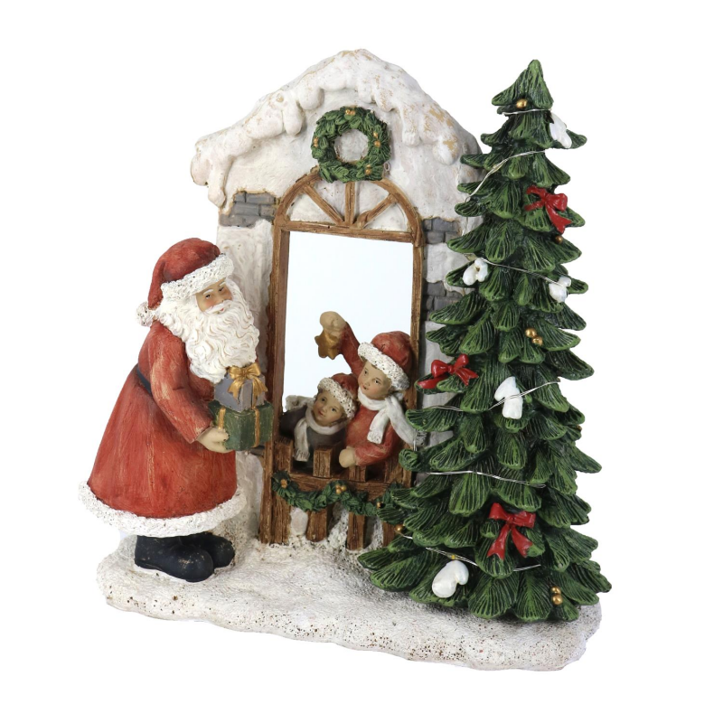 Statua resina babbo natale con led rosso cm22x9,5h22,5 | Leroy Merlin