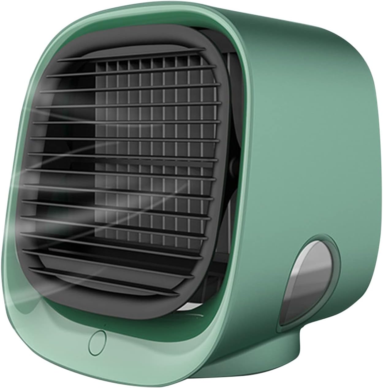 Przenośny klimatyzator powietrza, mini nawilżacz powietrza (3 prędkości), wentylator biurkowy USB, klimatyzator do biura domowego (zielony)
