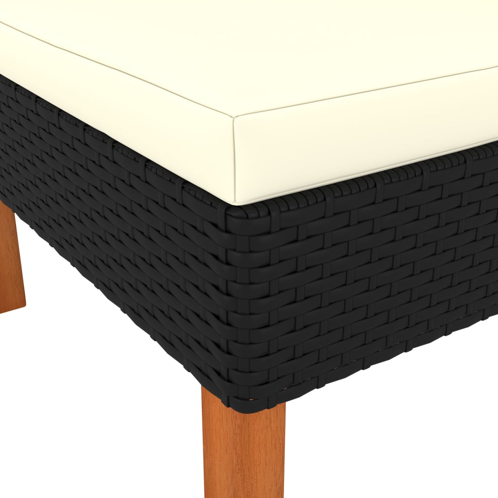 Maison Exclusive - Set di Divani da Giardino 3 pz Polyrattan Massello di Eucalipto - 6