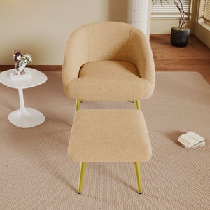 Poltrona In Velluto Con Schienale A Petalo - Elegante E Comoda Per Camera Da Letto E Soggiorno, Rosa - Foto 3