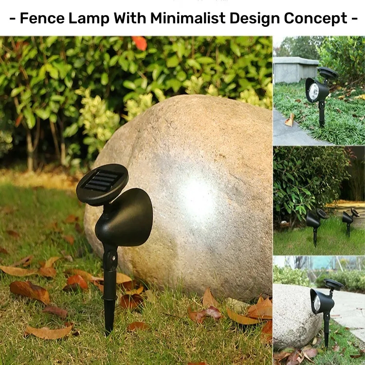 4PCS Luz de jardim exterior movida a energia solar 4 LED IP65 à prova de água Decoração de paisagem de jardim, luz branca/quente - 4