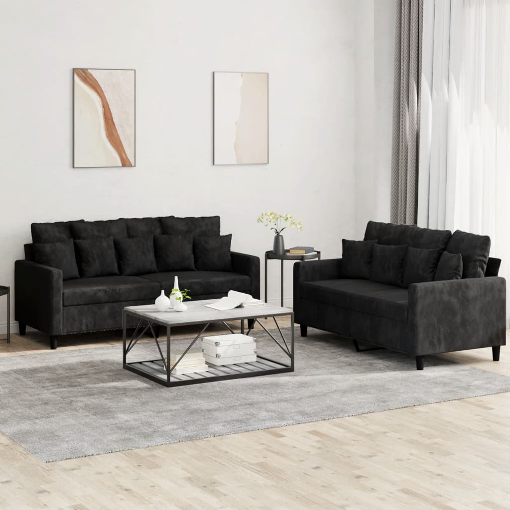 Blumtal Set di 2 Federe Cuscini Divano 50x50 cm in Velluto, con Chiusura Lampo Invisibile, Eleganti Copricuscini Divano in Morbido Velluto,Taglia 50 x