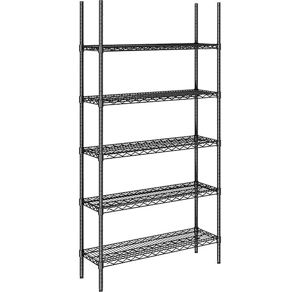 KZOBYD Scaffale In Metallo 6 Ripiani 60x26x161 Cm - Regolabile In Altezza, Antiruggine, Per Cucina, Bagno, Ufficio - Nero