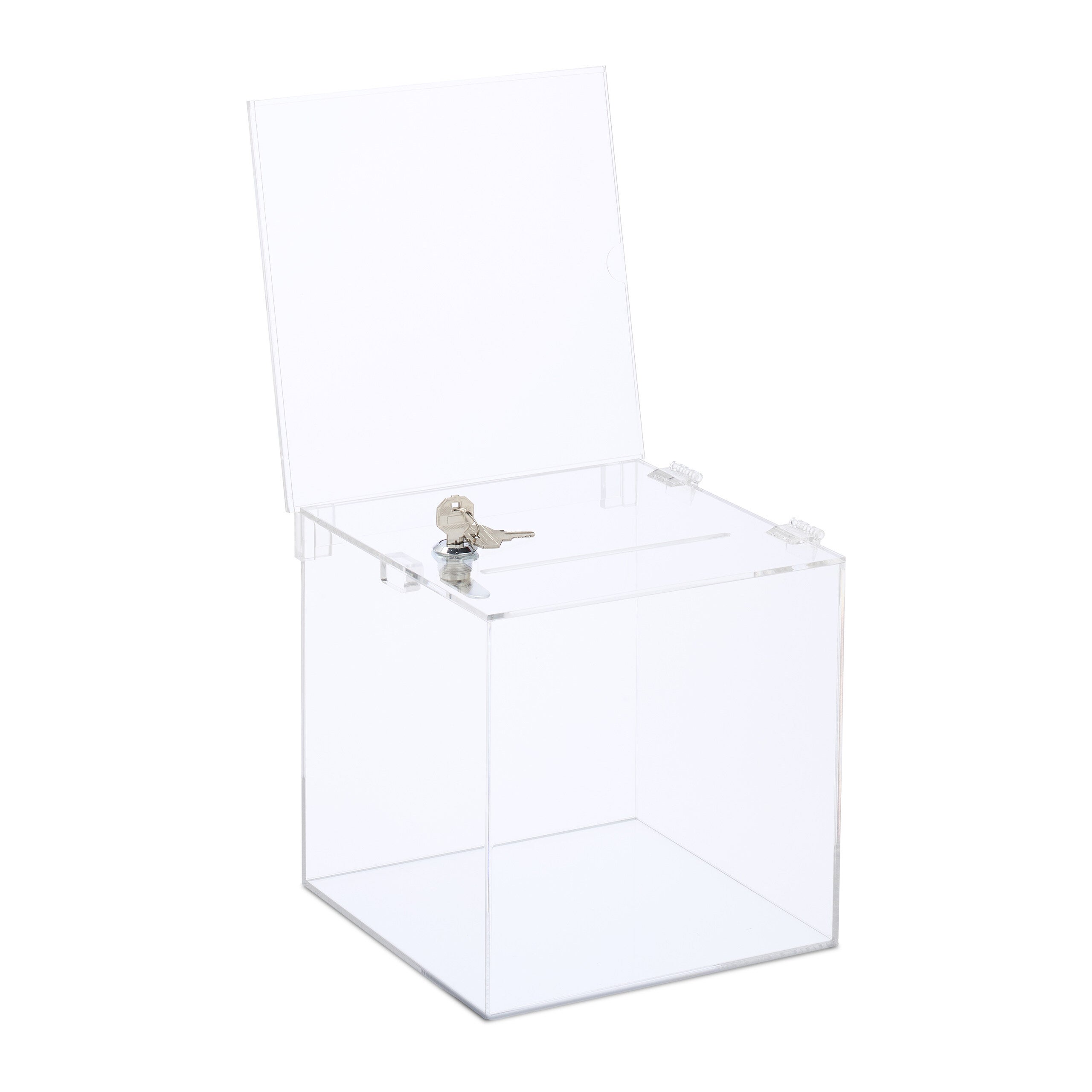 Urne en acrylique de luxe Style cube – 15,2 x 15,2 cm avec serrure