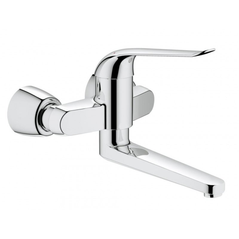 Grohe Euroeco Special single-lever basin mixer, wall-mounted, projection 274mm, without drain set, lockable S-connections, 32774000
