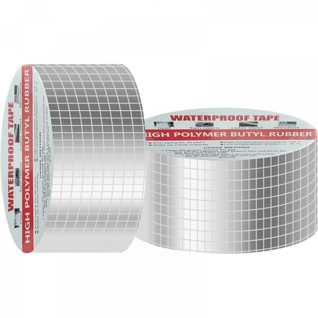 Lote de cintas de butilo impermeables de cinta adhesiva impermeable cinta adhesiva de butilo reparación de filtraciones para arreglar el techo