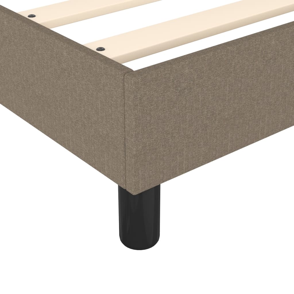 vidaXL Cadre de lit à lattes taupe 140x200 cm tissu - 7