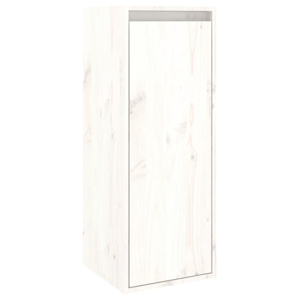 Maison Exclusive - Armario de pared 2 uds madera maciza de pino blanco 30x30x80 cm - 5