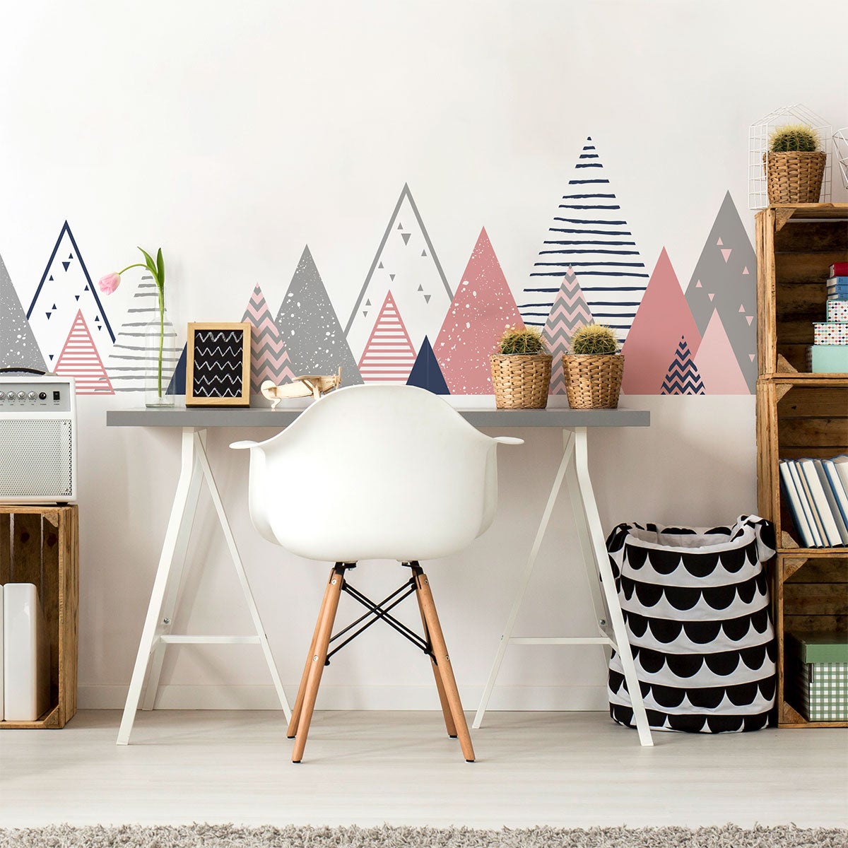 Adesivo bambino di montagna scandinavo zalnaka - Sticker adesivo - adesivi murali - 110x185cm - 4