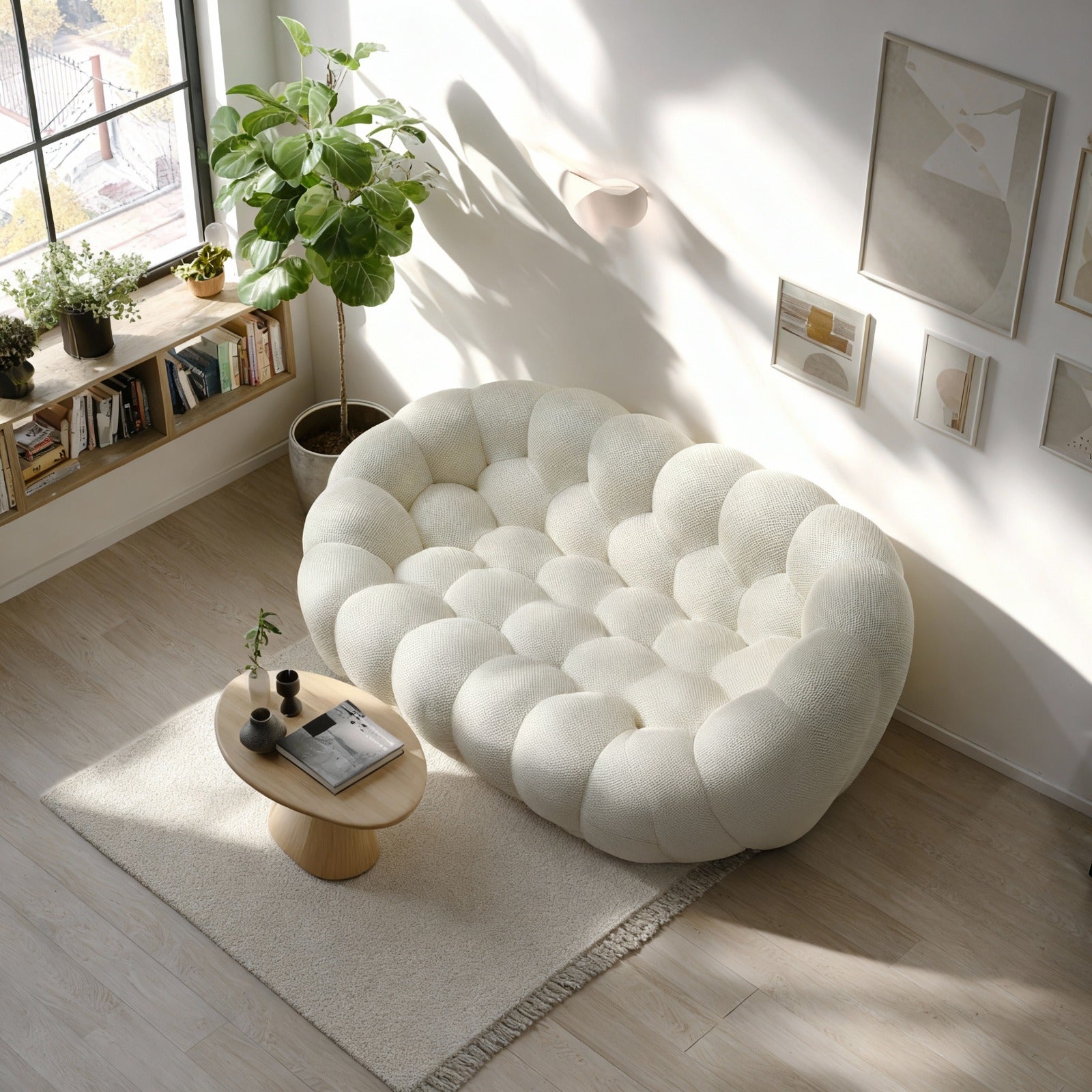 Canapé Cocoon Double 2 place blanc | Leroy Merlin