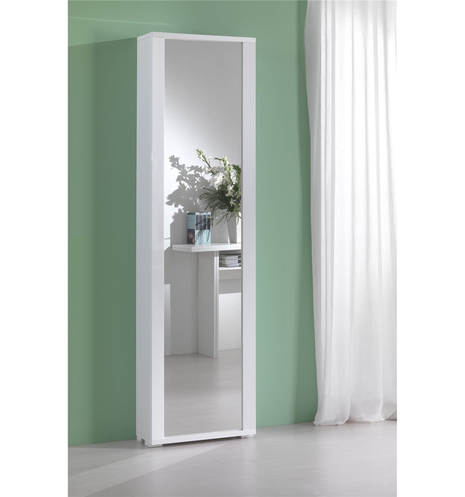 Colonne container polyvalent miroir cadre blanche - 7
