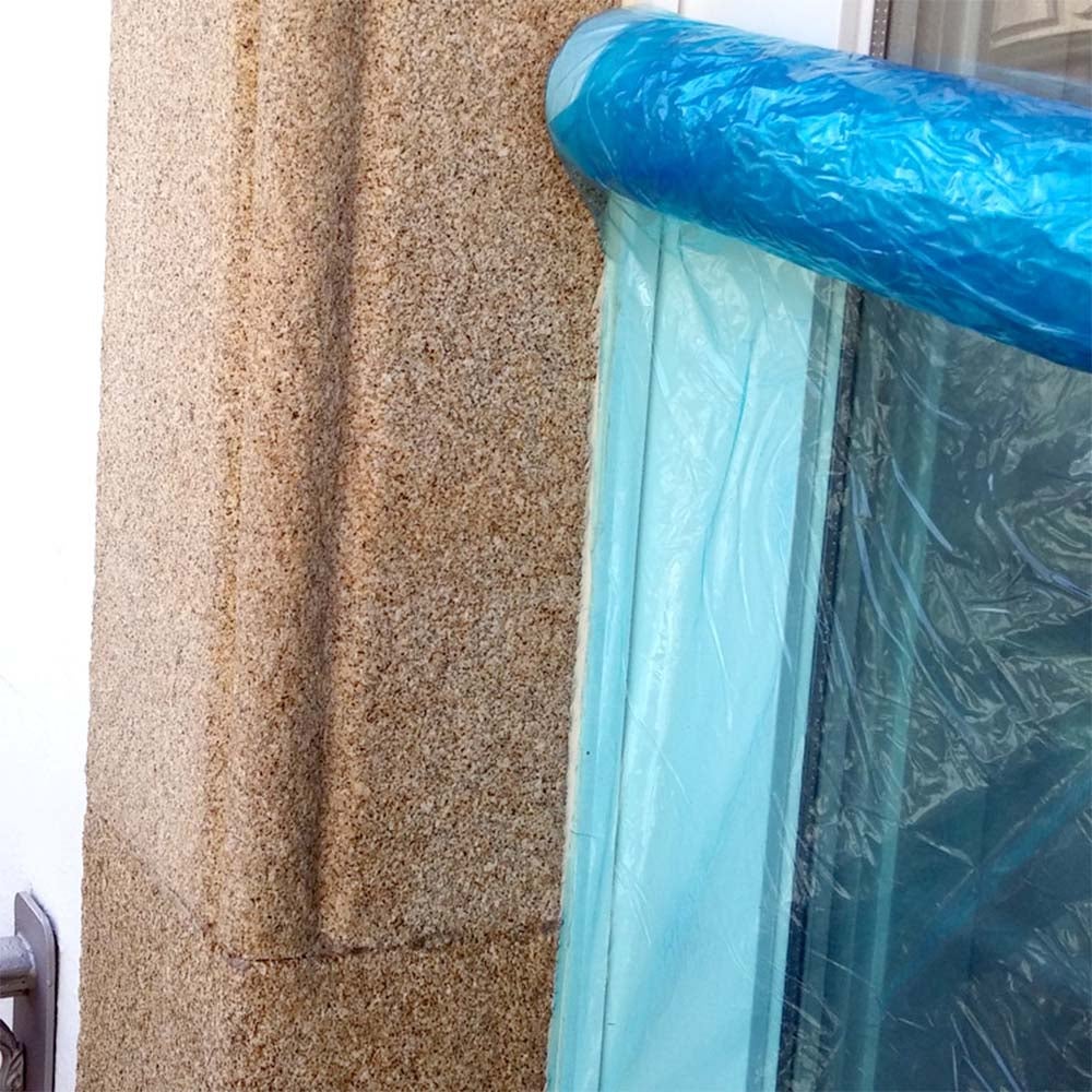 Film adhésif Proteplas (100 m x 50 cm) - Protection plastique durable contre les éclaboussures de peinture, hydrofuge, consolidant... - 4