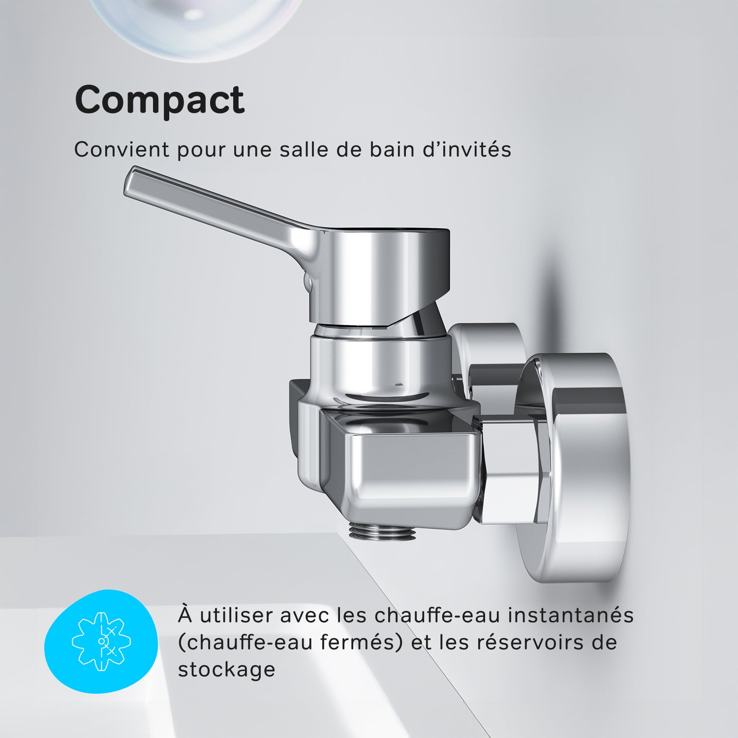 Mitigeur mécanique de douche Robinet de douche Chromé, X-Joy S FXB20000 AM.PM - 5