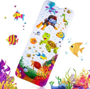 Tapis De Bain Antidérapant Pour Enfants - 100x40 Cm - Design Dessin Animé, Lavable Machine
