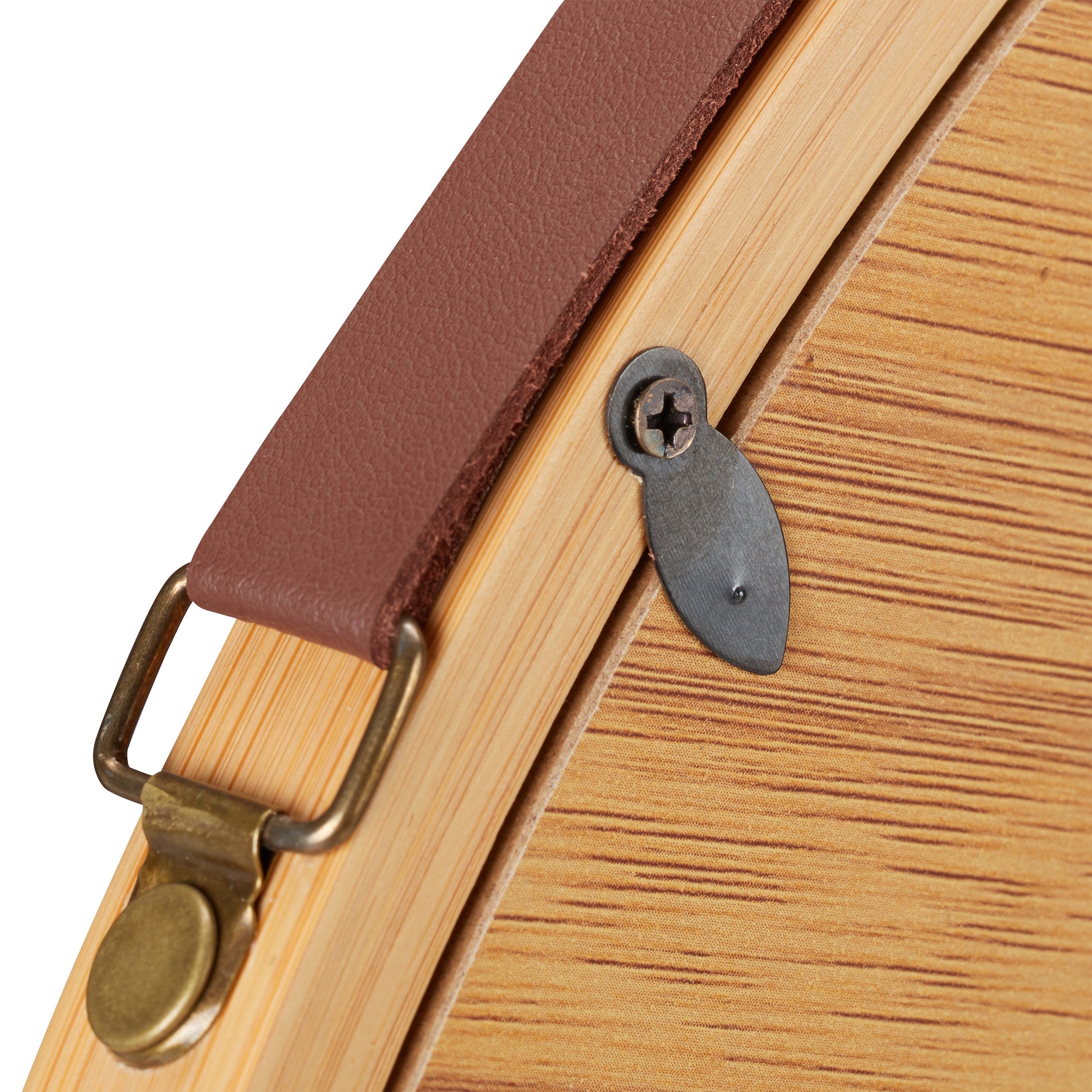 Miroir rond à accrocher, lanière réglable, En bambou, moderne, couloir, salle de bain, ∅: 45 x 60 cm, naturel, Relaxdays - 7