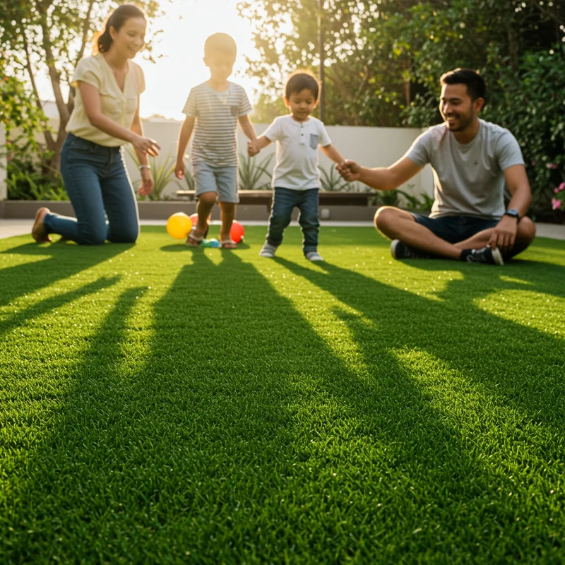 Arquiservi - Relva Caribe 35mm / Rolo 2 x 12m (24m²) Alta Densidade, Natural e Fácil de Instalar para Jardim, Terraço e Piscina - 6