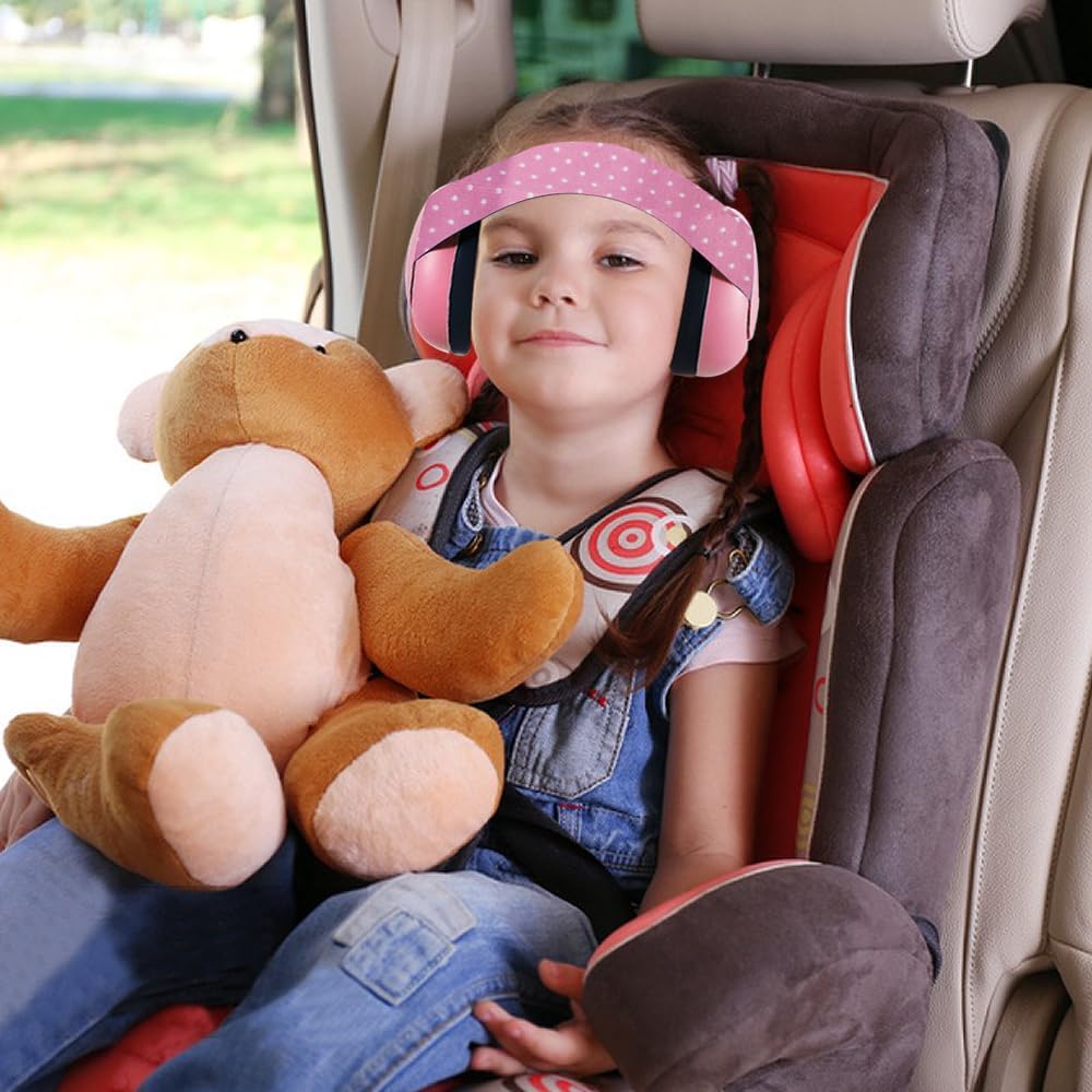 Casque antibruit pour Bébé,Suppression du Bruit,Casque Anti Bruit Mini,Protection Auditive Enfant,Casque de Protection Auditive，rose - 4