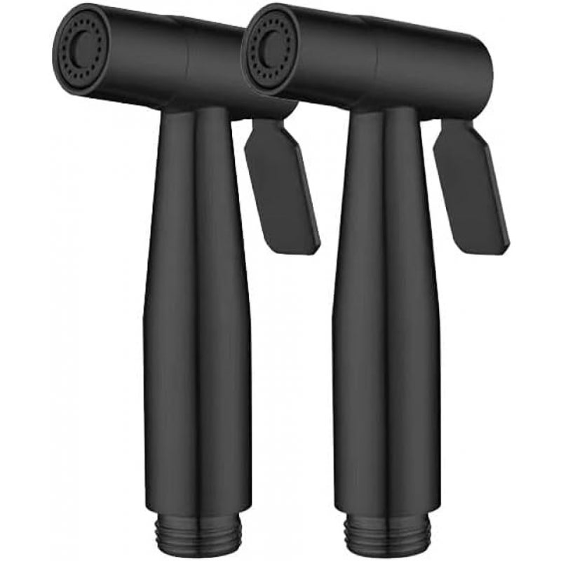 Głowica prysznicowa bidetowa, rączka prysznicowa ze stali nierdzewnej do łazienki i toalety, zestaw 2 szt., kolor czarny