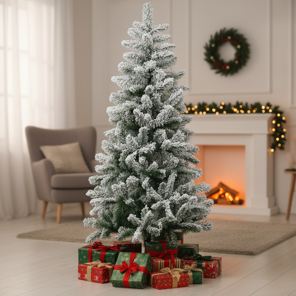 Árvore de Natal artificial com neve branco 240cm - 5