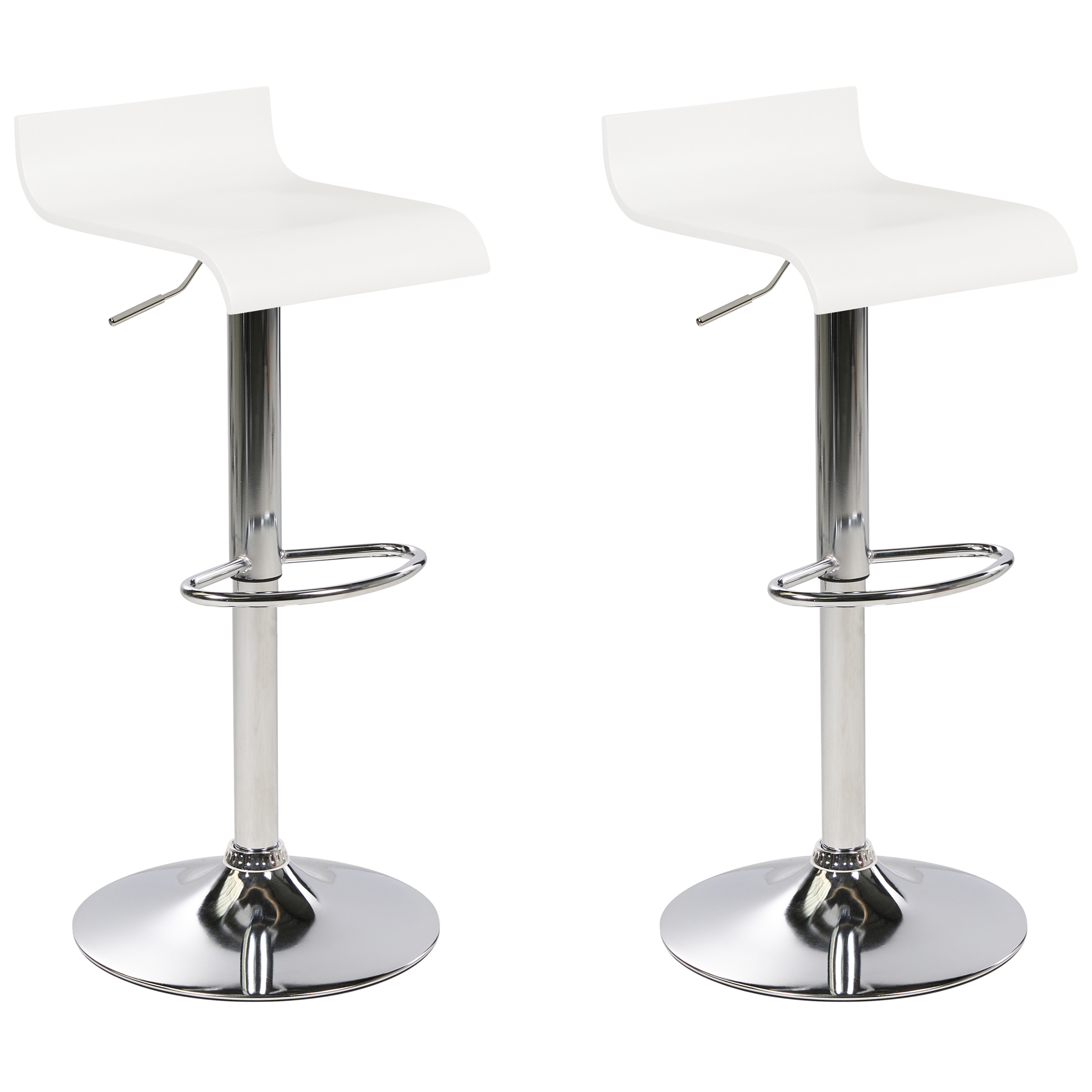 HOMCOM Set di 2 Sedie da Bar Moderno Sedia Girevole Schienale Regolabile in Altezza in Legno Metallo 5 Ruote Piroettanti Robusto Nero Multifunzionale
