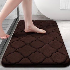 Tappeto Da Bagno Grigio 43x61 Cm - Ultra Spesso In Microfibra, Antiscivolo, Assorbente, Lavabile In Lavatrice - 5