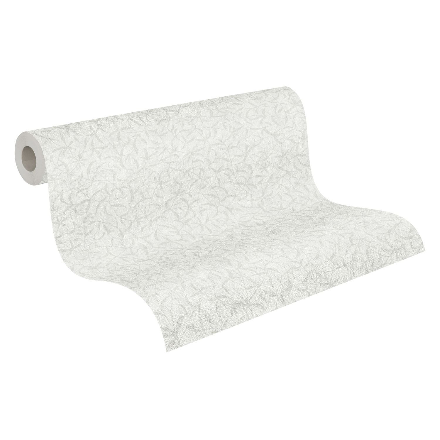 Papier Peint AS Creation Géométrique Gris 36885-2 – Feuilles D'herbe – Vinyle Non Tissé