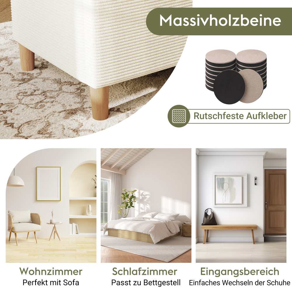 Banc de rangement élégant avec coffre hydraulique, assise confortable et multifonctions pour salon et chambre - 6