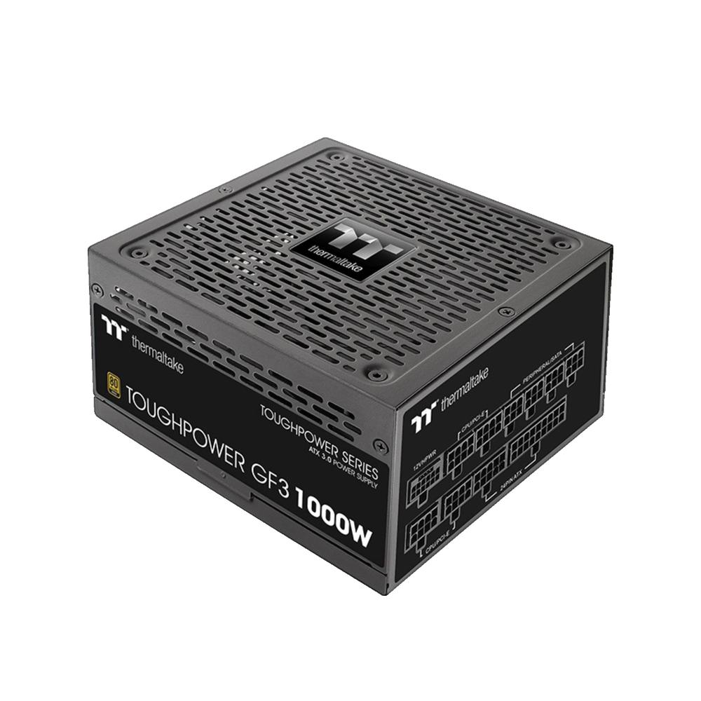 Thermaltake toughpower gf 3 1000w | pc-atx-3.0-netzteil | pcie gen 5.0 | 80-plus-gold | voll-modular | leiser 140 lüfter | eu zertifiziert | schwarz