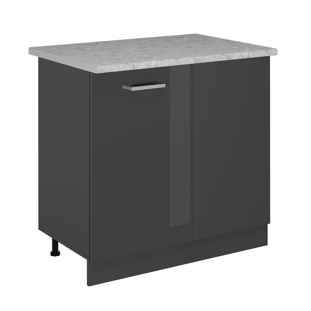 Vicco Szafka narożna R-Line, Antracyt wysoki połysk, 86 cm BR Marmur
