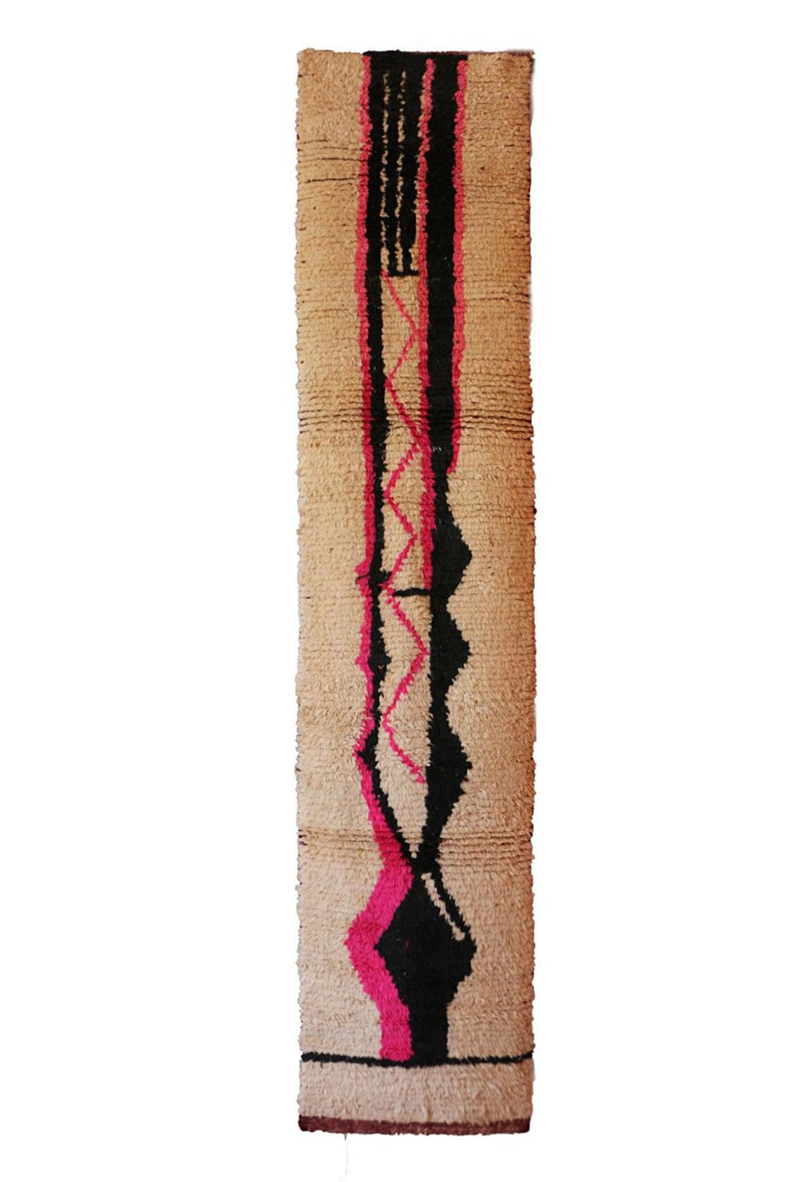 Tapis De Couloir Berbère 260x80 Cm - 100% Laine De Mouton Tissé Main - Maroc