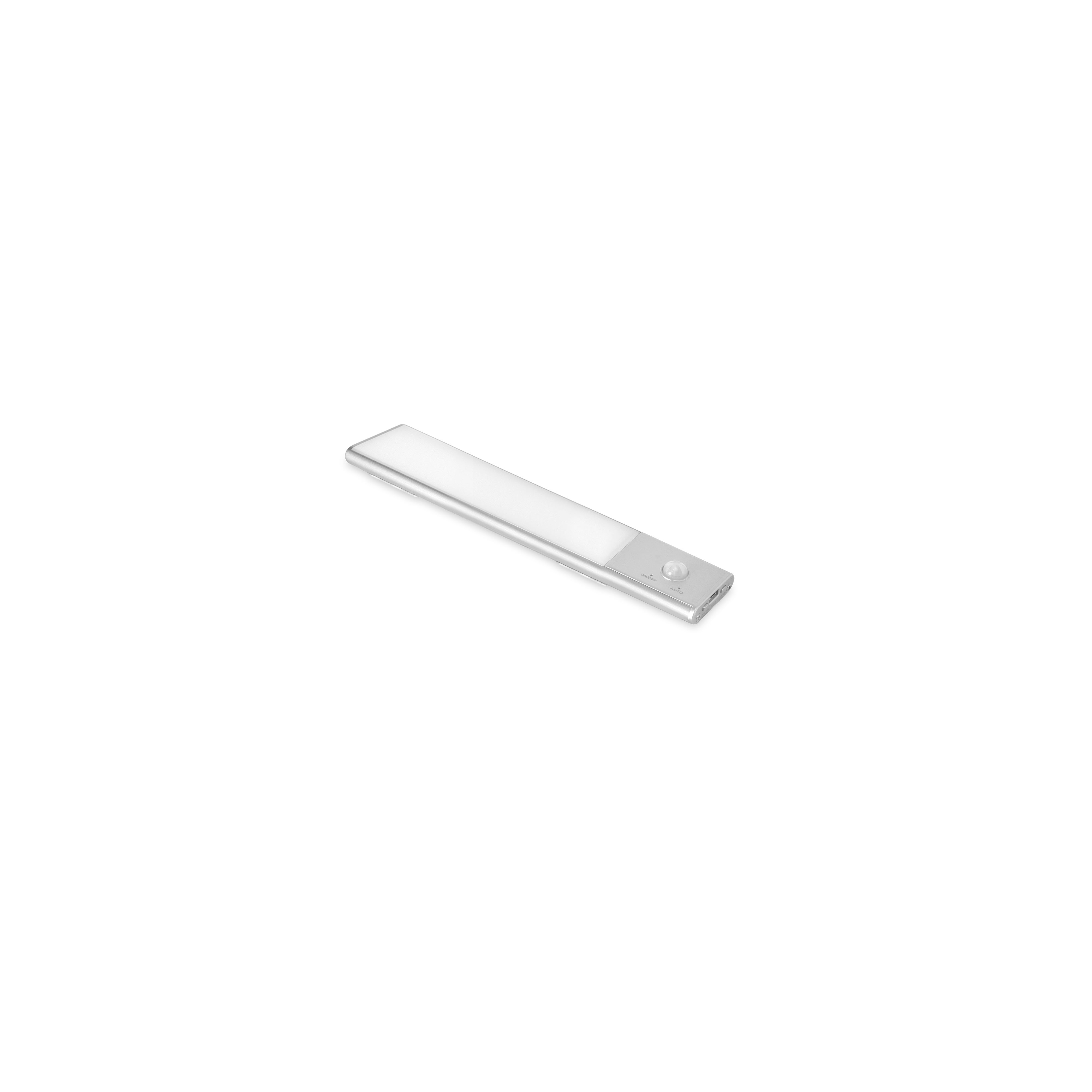 Emuca Lampka ścienna LED Kaus ładowana przez USB, z czujnikiem ruchu, L240 mm, Plastik i aluminium, Anodowany mat
