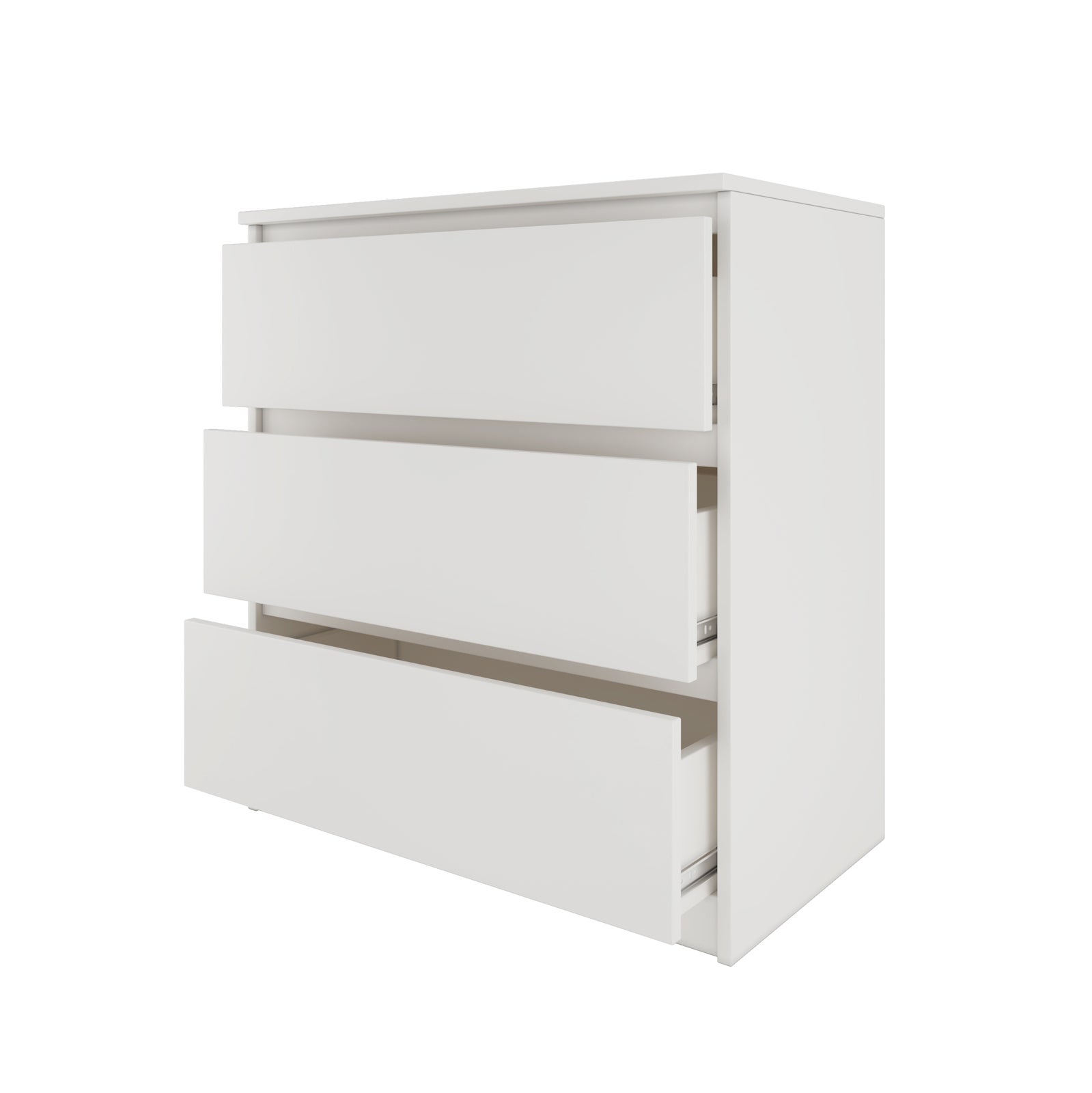 Commode moderne avec 3 tiroirs Malwa M3 - Blanc - 4