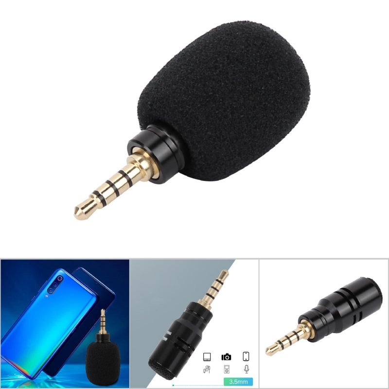Mini microphone portable avec prise jack 3,5 mm pour téléphone portable ...