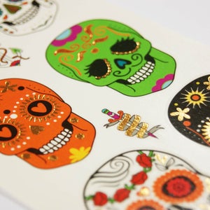 Kit Déguisement Dia De Los Muertos - Serre-tête, Tatouages, Bijoux - Pour Halloween, Fête, Cosplay