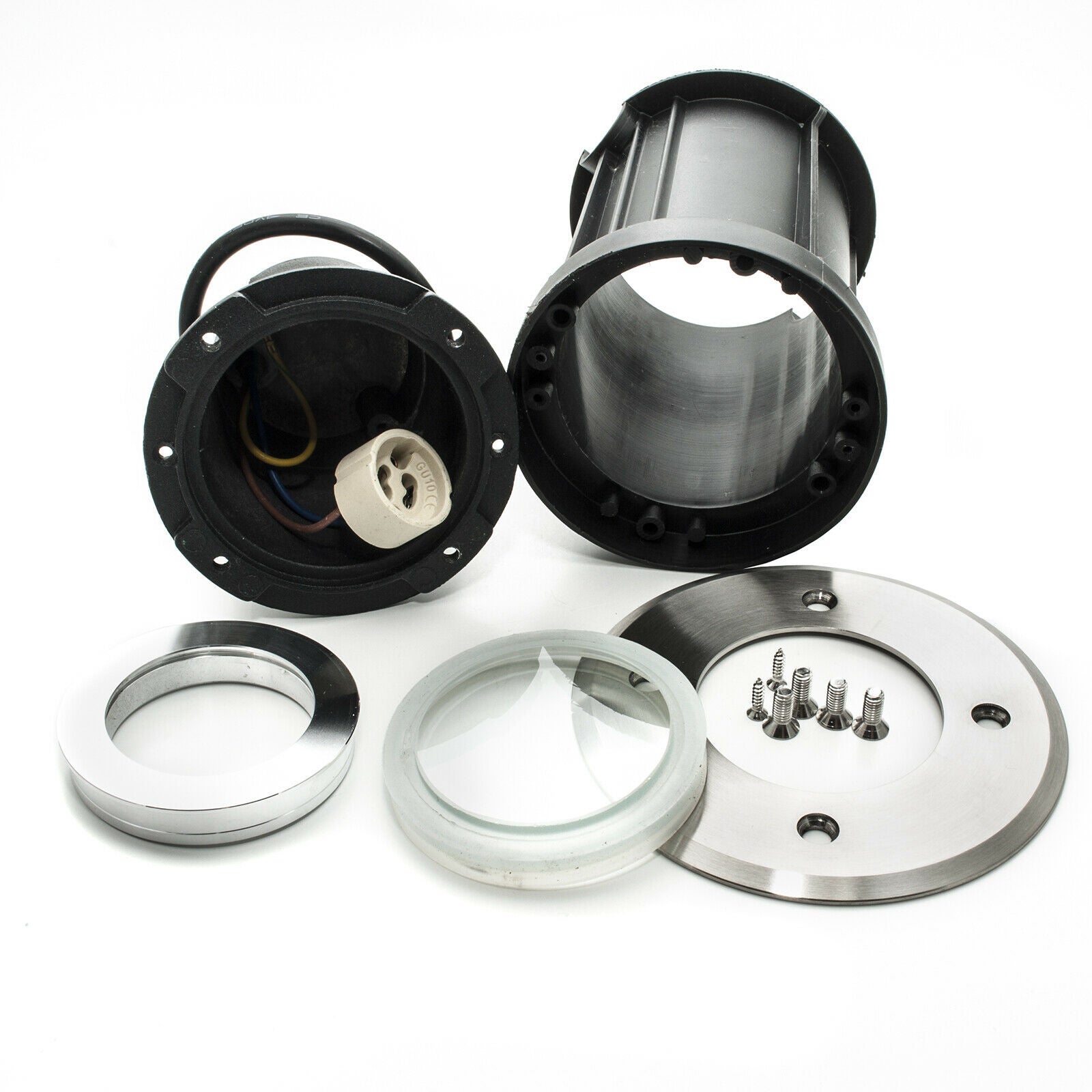 Faretto carrabile calpestabile per esterni stagno IP65 incasso terreno cemento viale giardino attacco lampada GU10 1x60W 230Vac - 3