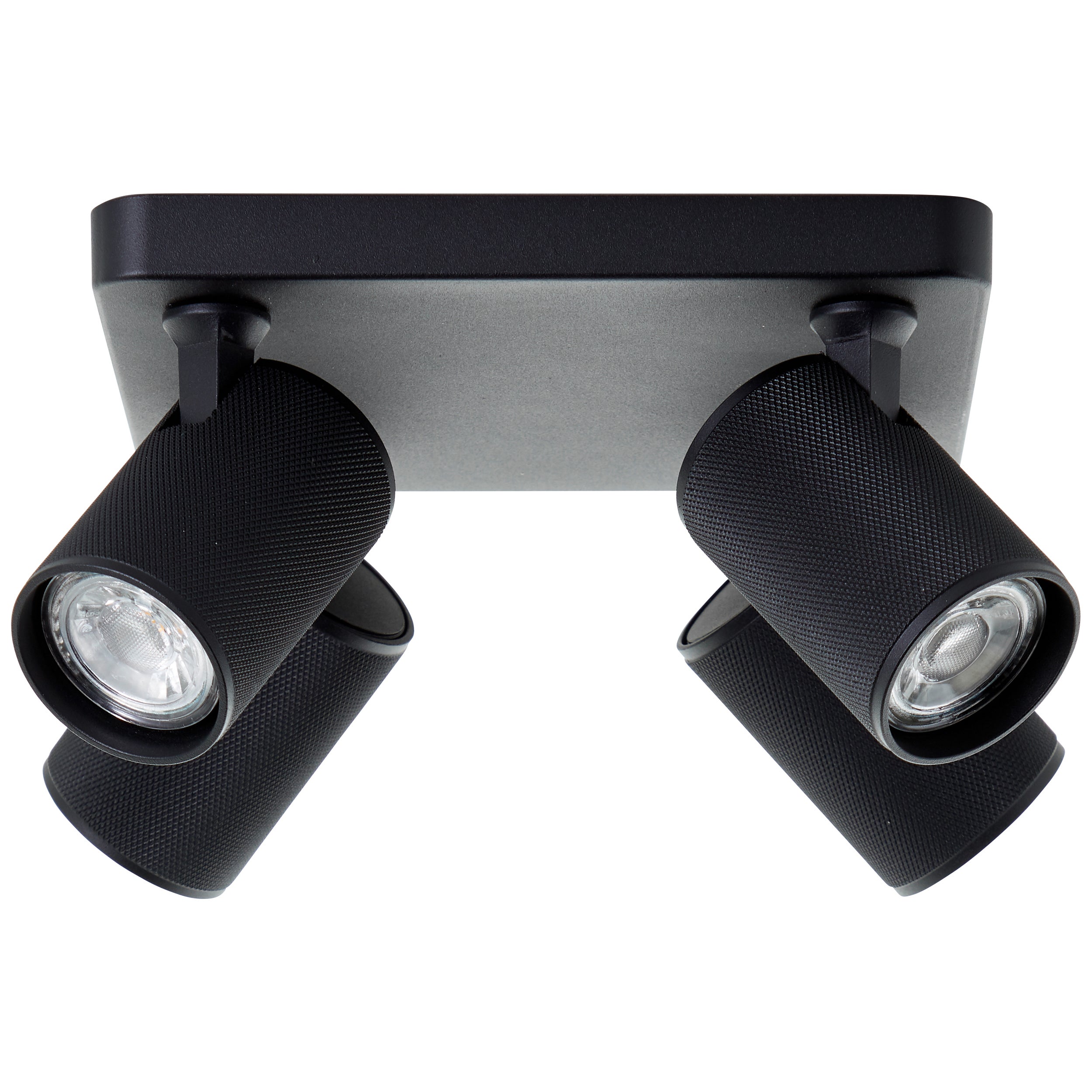 Lampa Brilliant Marty Spot LED z 4 żarówkami GU10 w kolorze czarnym piaskowym, 10 W, żarówki LED w zestawie i wymienne - 2