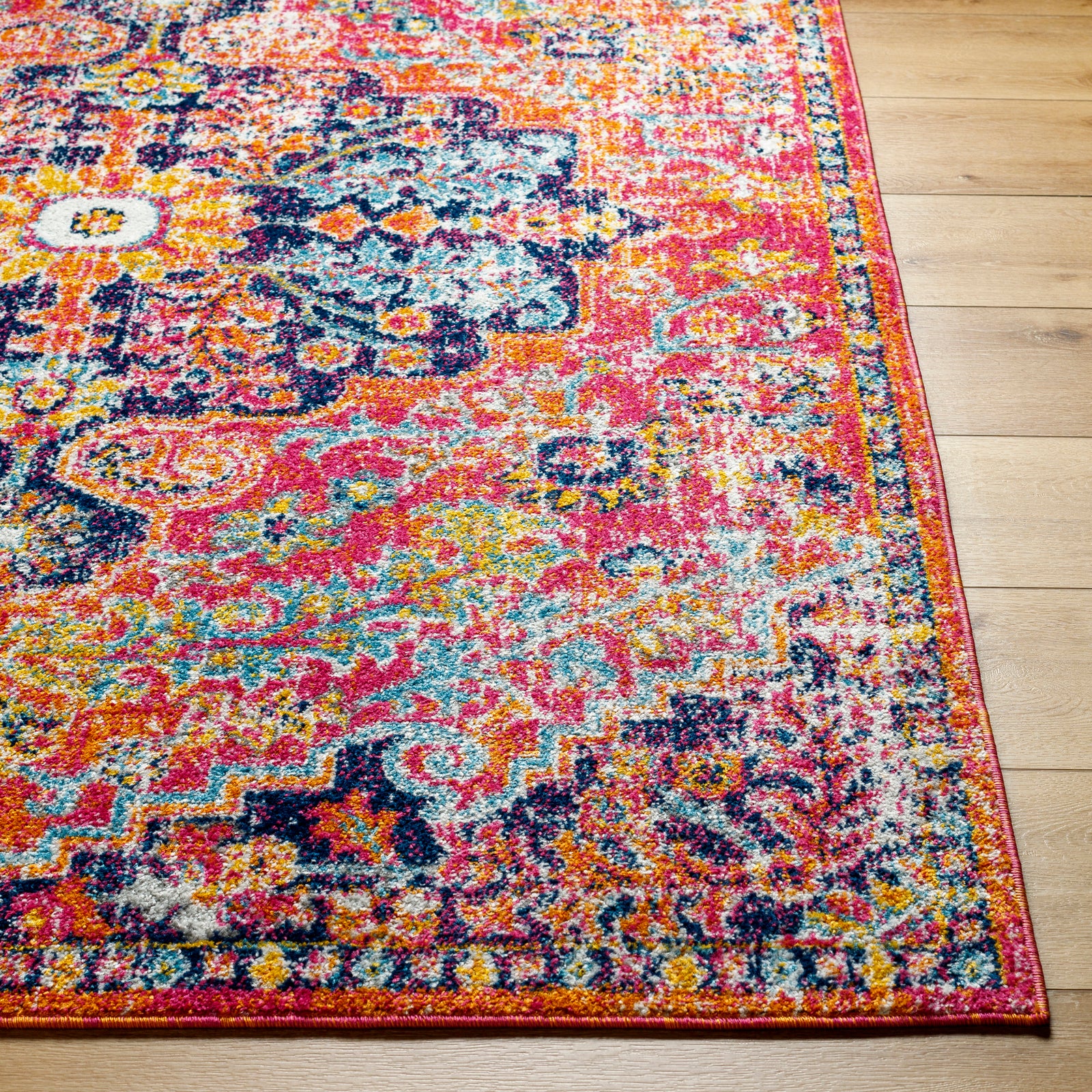 LIVABLISS Tapis Vintage Oriental Orange/Bleu 120x170 - 5