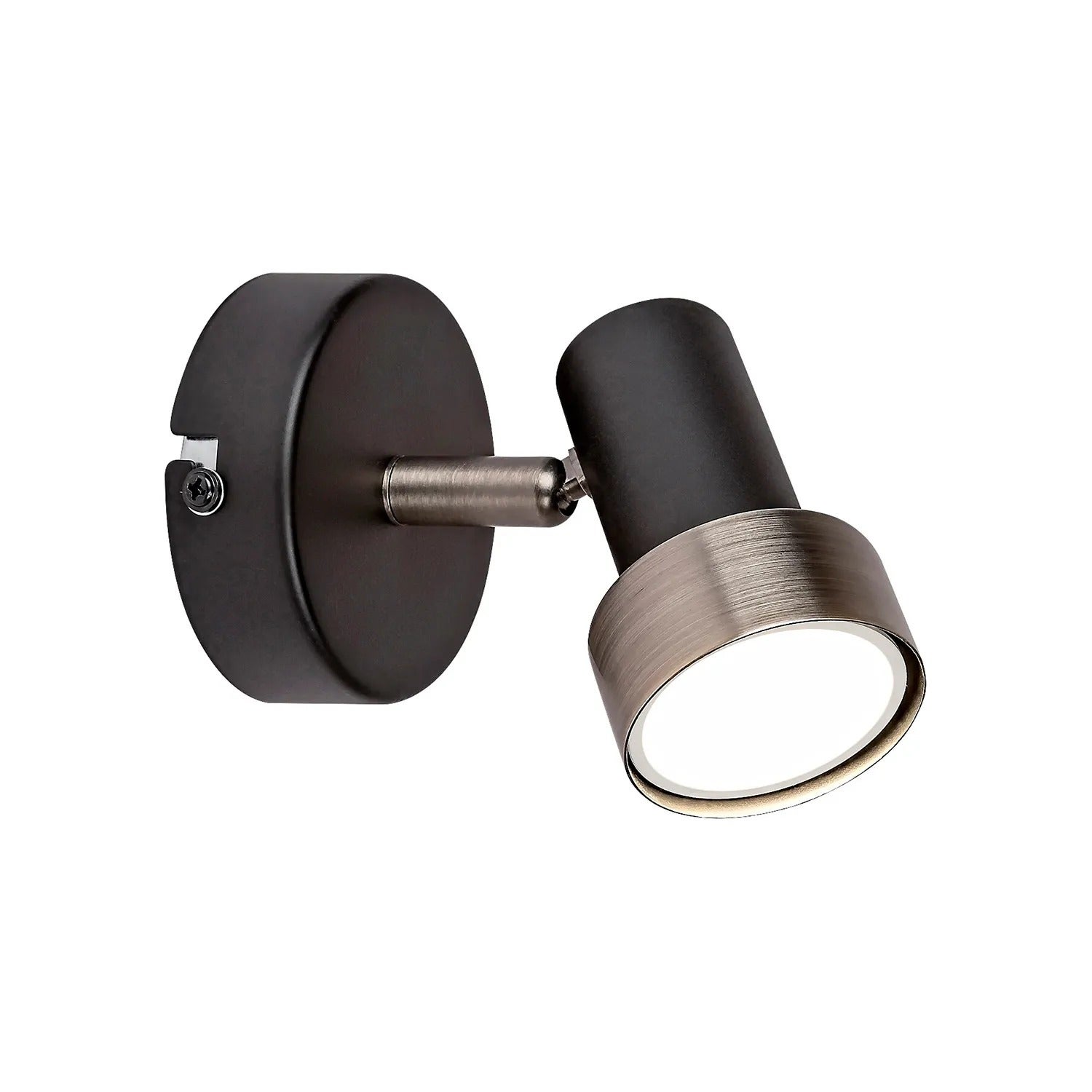 Kinkiet nowoczesny Konrad czarny matowy-srebrny 1xGU10x50W metal wym:11,5x5,5x11,5cm IP20 Rabalux