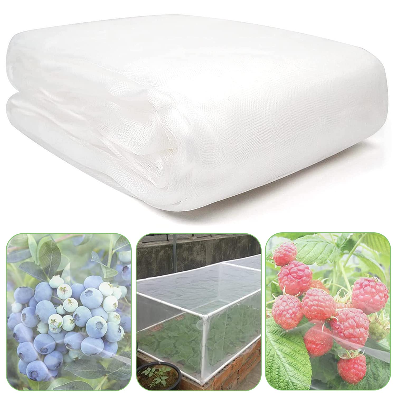 Filet anti-insectes maille fine 2,5 x 10 m pour jardin et potager ...